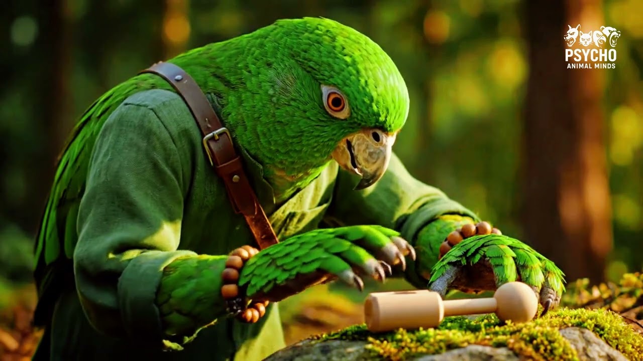 AI Green Parrot 🦜 | Hyper Realistic Cinematic 4K Video
