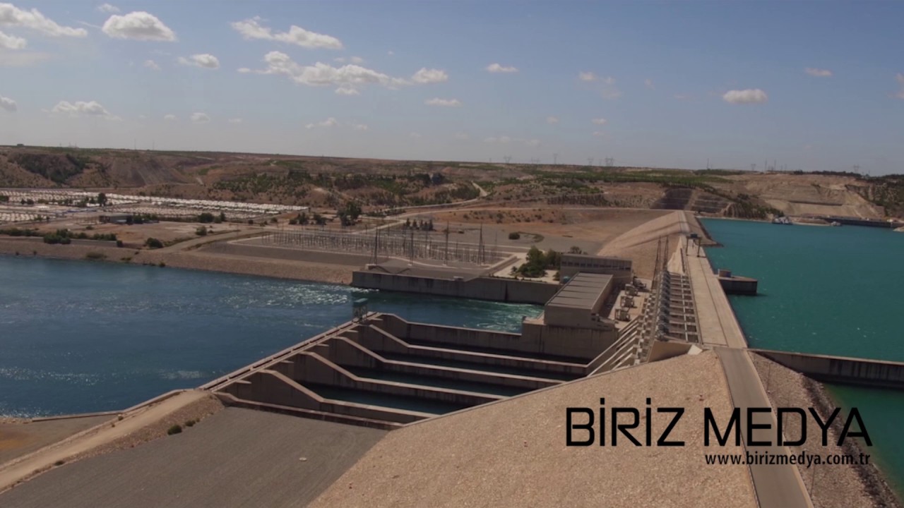 Birecik Barajı - Gaziantep, Şanlıurfa Havadan Çekim 4K