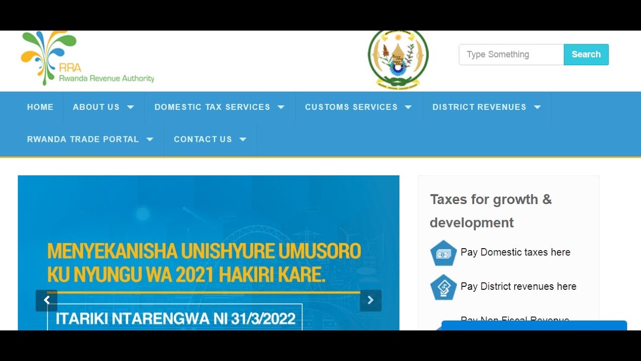 Taxes Declaration RRA  TVA    CIT or PIT