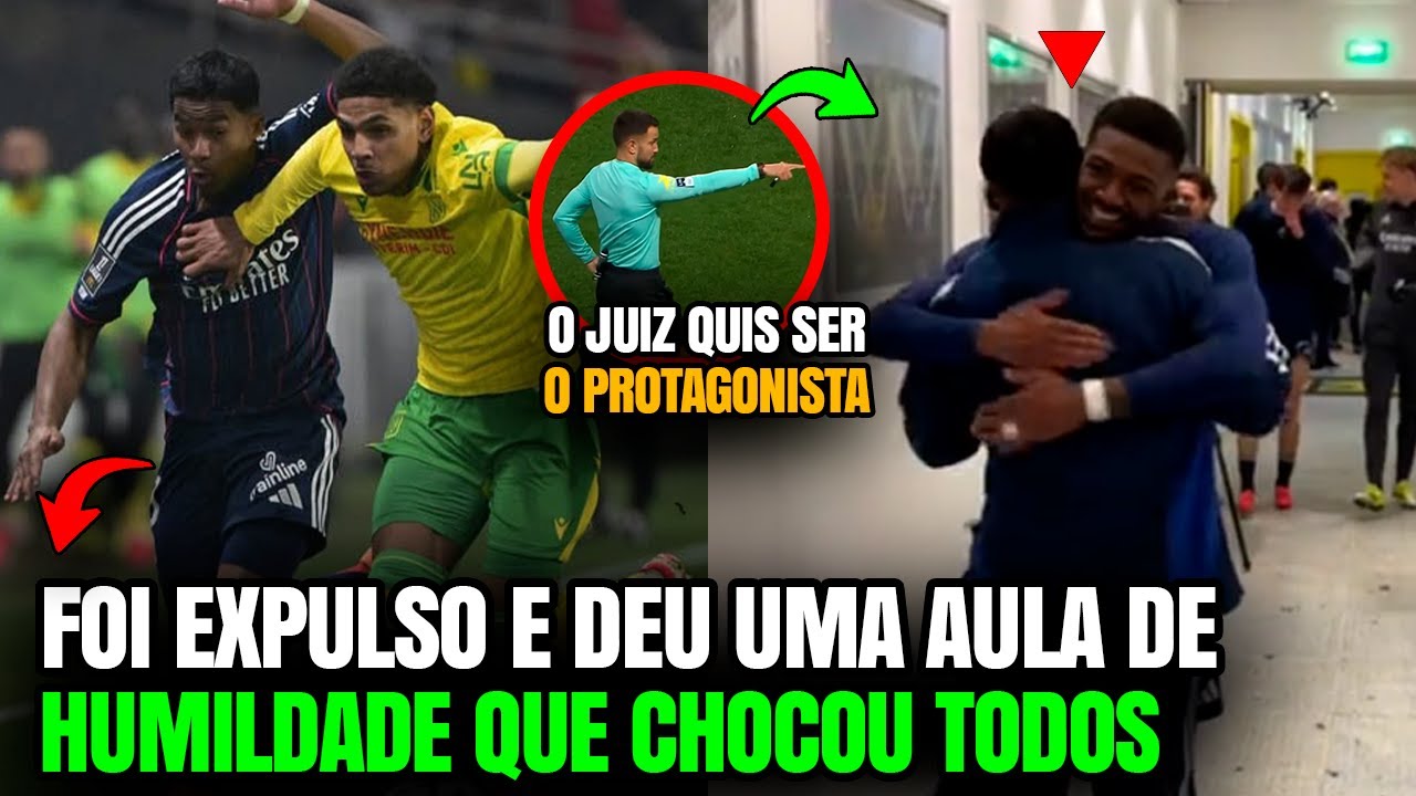🔴O GESTO DE HUMILDADE DE ENDRICK APÓS EXPULSÃO ENCANTOU O TIME E CHOCOU A FRANÇA #lyon