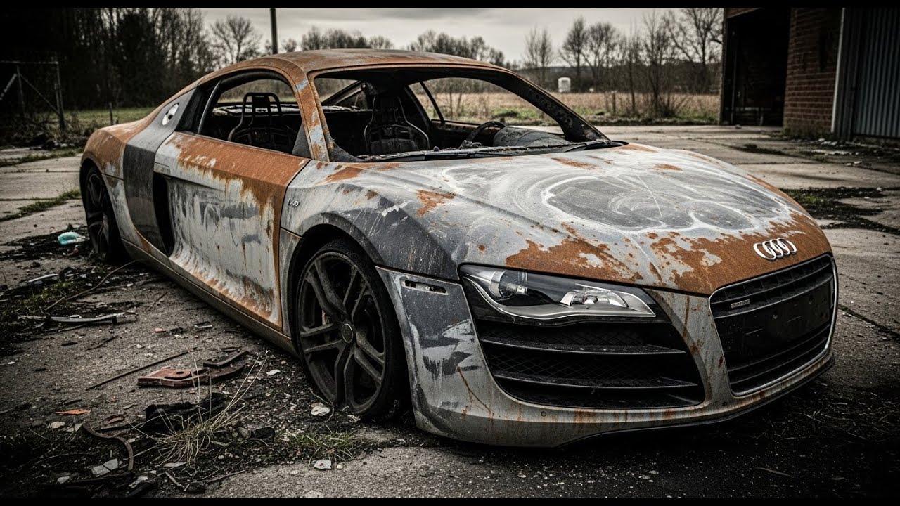 Turned an abandoned Burnt 2012 Audi R8 into Luxury One (ASMR)
