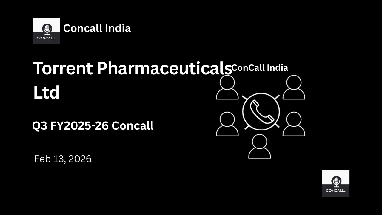Конференц-звонок компании Torrent Pharmaceuticals Ltd по итогам 3 квартала 2025-2026 финансового ...