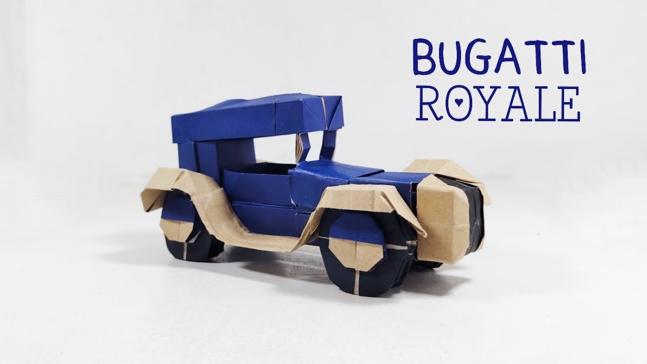 ORIGAMI BUGATTI ROYALE Timelapse/Diorama Designed By Hale