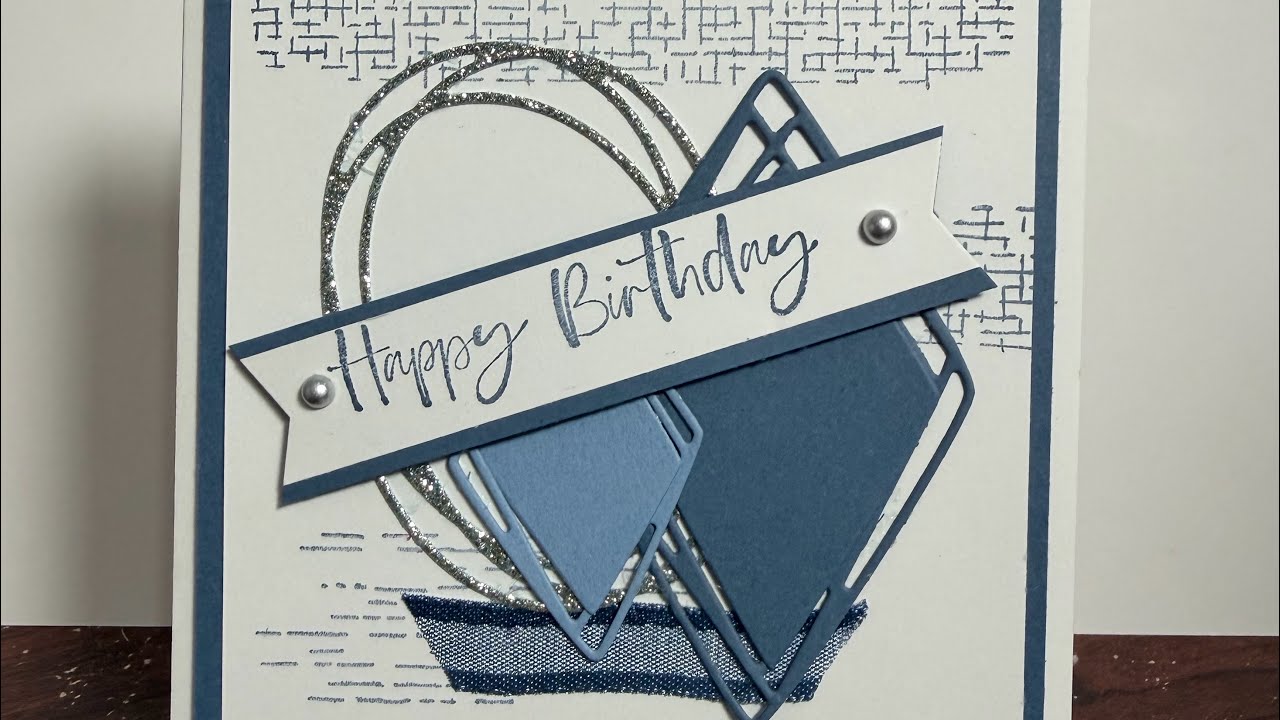 Birthday Card - Swirled Designs Stamp & Die Set