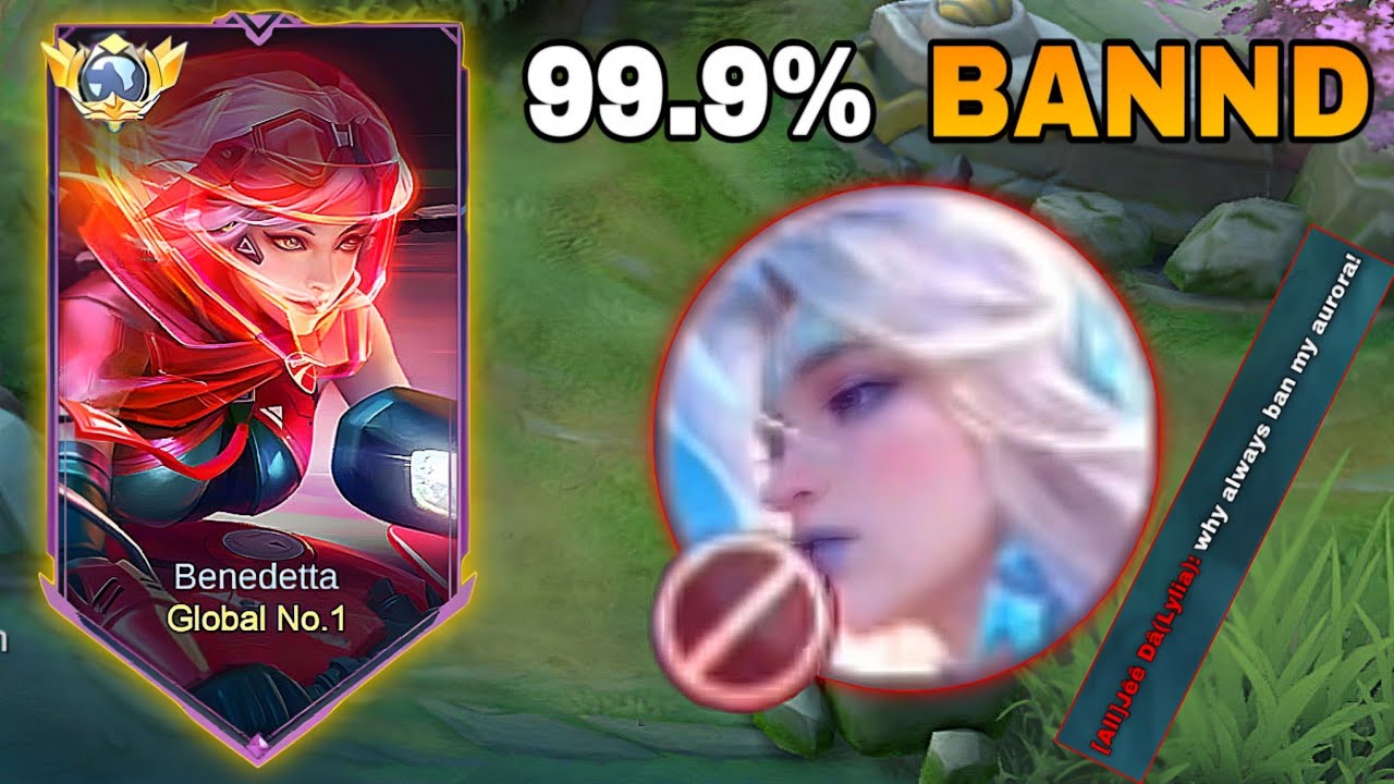 99.9% AUTO BAN AURORA IN RANK GAME GOODBYE AURORA MAIN!! 👋 BENEDETTA BEST BUILD | MOBILE LEGENDS