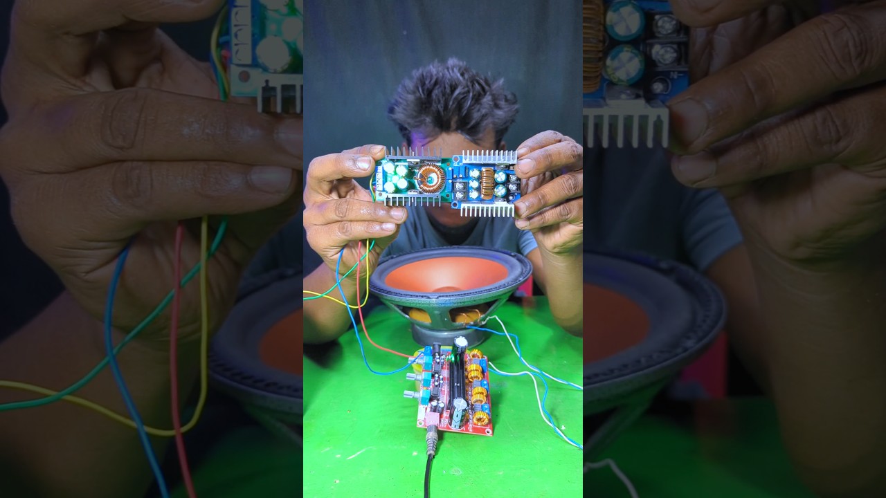 making homemade buck converter module + home theatre #shots #project #experiment #sujanexperiment