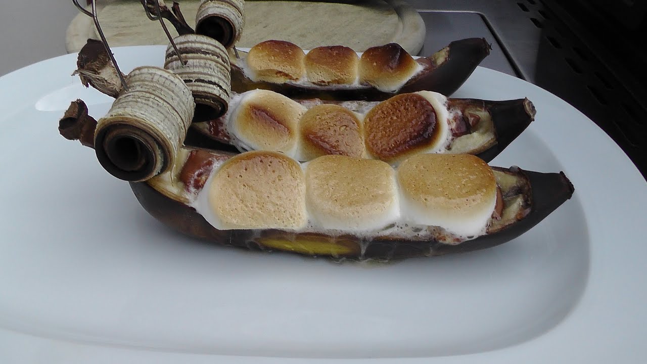 Westmünsterland BBQ Nr. 16 - Überbackene Banane mit Schoko und Marshmallows