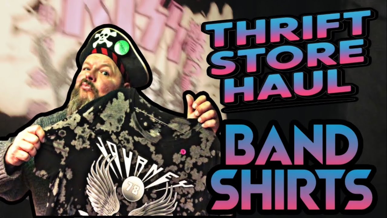 #thriftedtreasures #thriftfinds #bandtshirts Thrift Store Haul: Band Shirts 