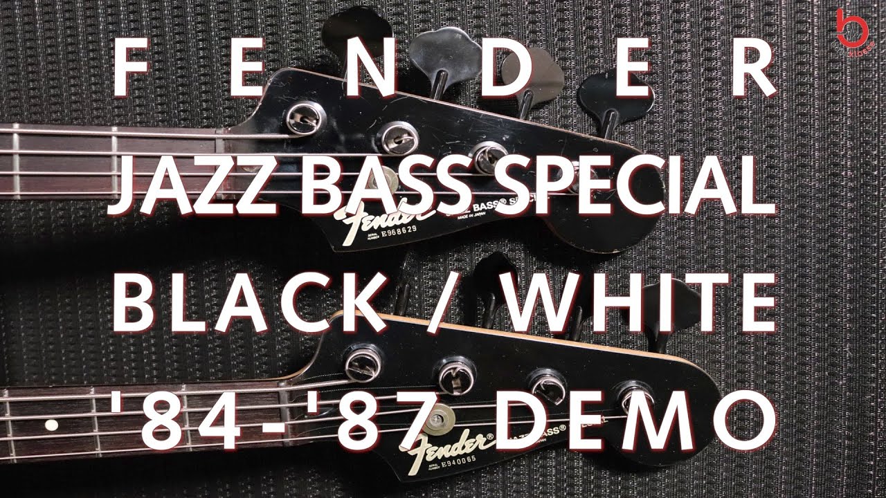 FENDER JAZZ BASS SPECIAL black / pearl white DEMO 1984-1987 MIJ
