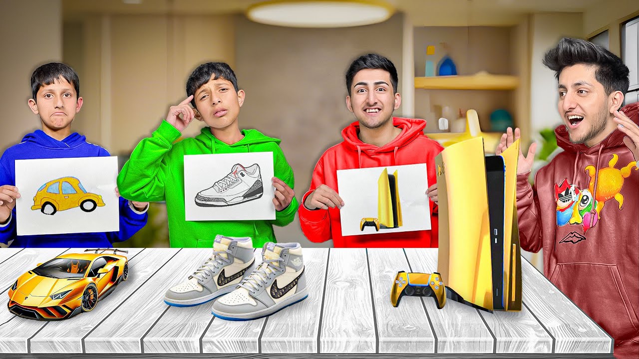 Draw The Prize Best And Get It Challenge ! Who Will Win 🏆 Funny Challenge 😂