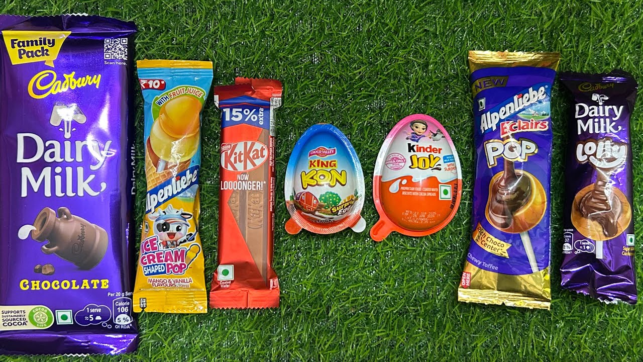 ASMR Most Popular Candys / some lots of colorful rainbow lollipop candy / unpacking chocolate eat