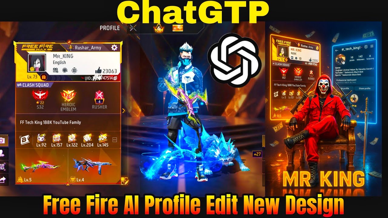 Free Fire Al Profile Kaise Bnaye | FreeFire Profile Al Photo Kaise Banaye | FF Profile Editing Video