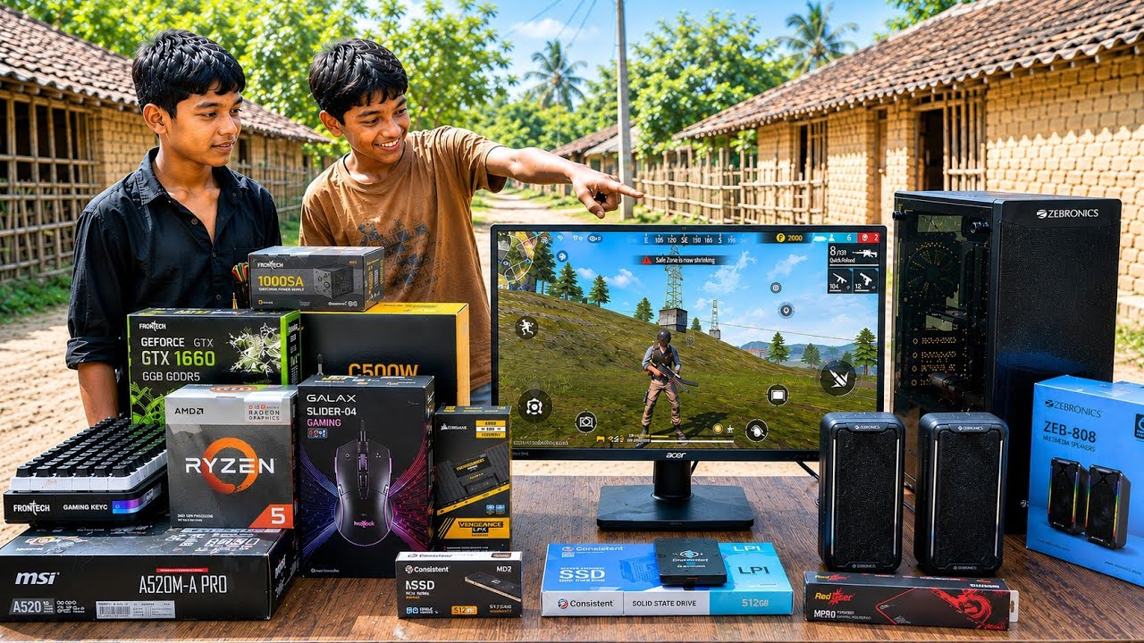 Under ₹35000 full budget gaming PC build free fire GTA5 valorant | Ryzen 5 3400G