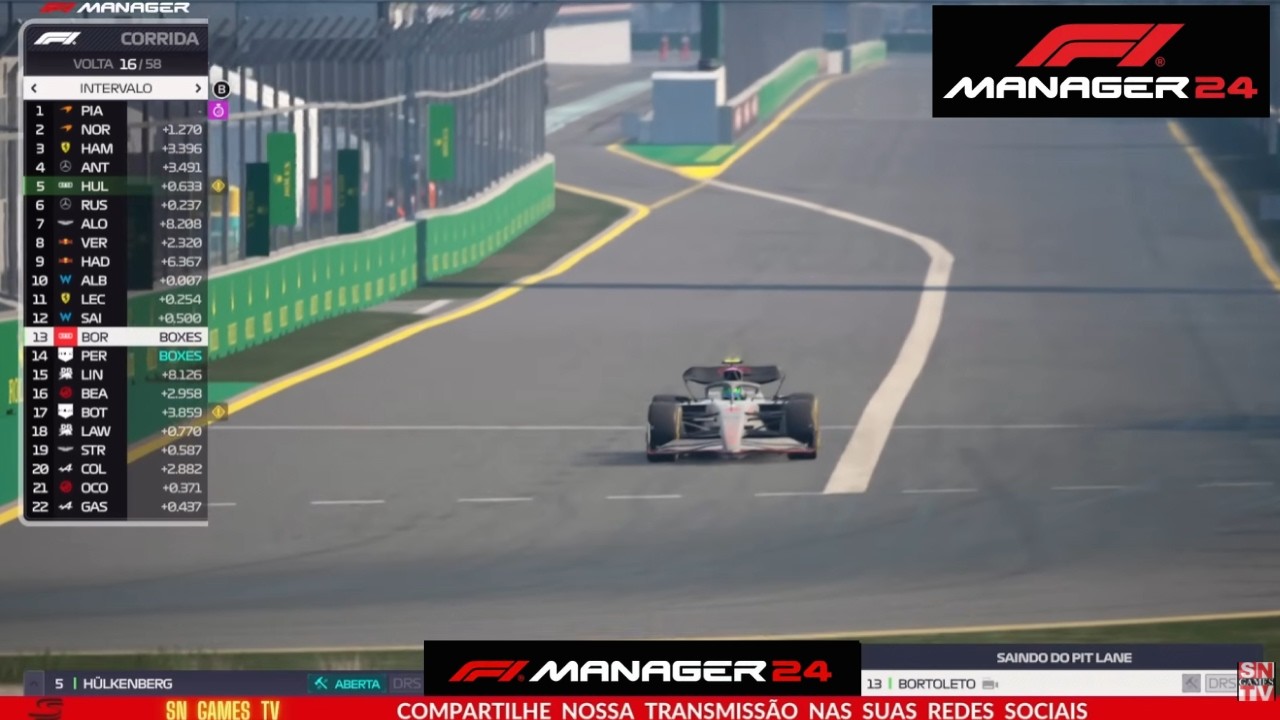 GP DA AUSTRÁLIA F1 AO VIVO CORRIDA BORTOLETO LARGA NA FRENTE - F1 MANAGER 24 #f1aovivo