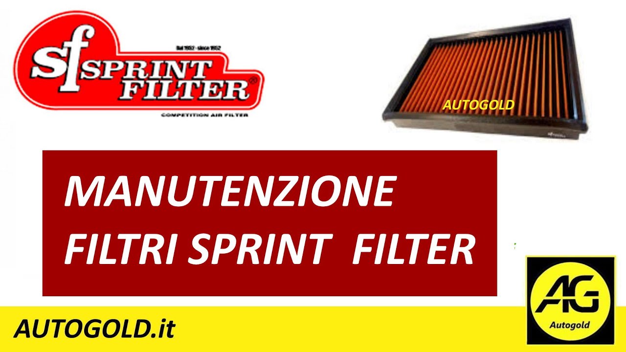 MANUTENZIONE FILTRI ARIA SPRINT FILTER in poliestere