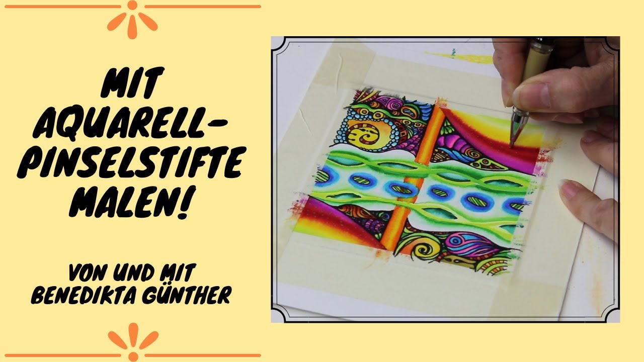 Mit Aquarell-Pinselstiften malen!