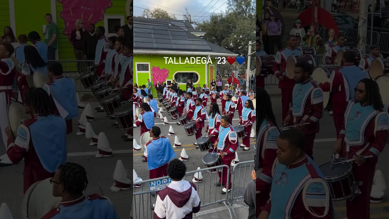 Talladega College Drumline ❤️🩵🌪️🥁