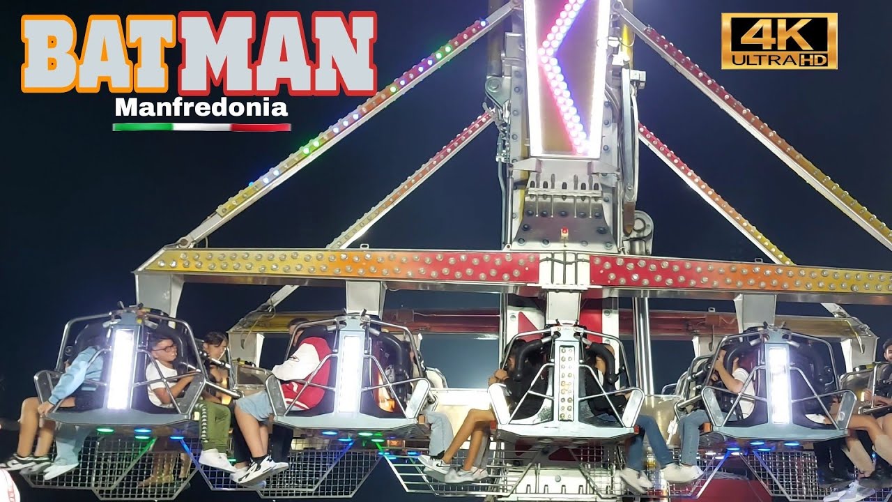 BATMAN Giostre Manfredonia 2023 🇮🇹 Lunapark 4K