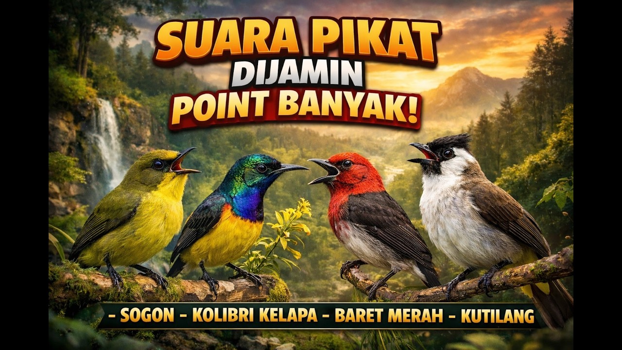 SUARA PIKAT #sogon #kolibrikelapa  #baretmerah #kutilang  TERAMPUH‼️ Auto Dapat Banyak Point