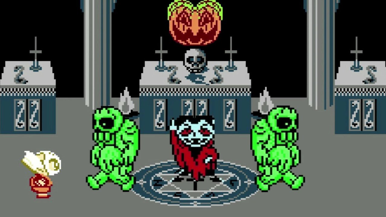 Splatterhouse: Wanpaku Graffiti (NES) All Bosses (No Damage)