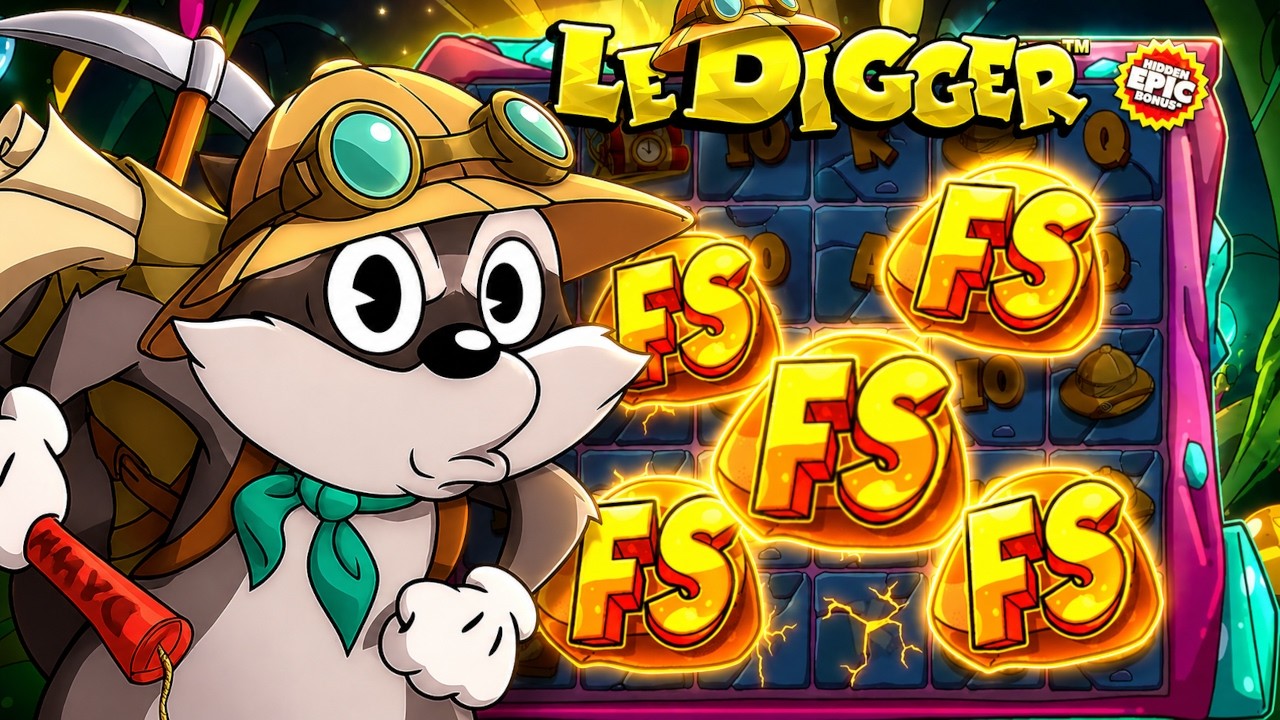 RARE 5 SCATTER BONUS ON LE DIGGER!⚡