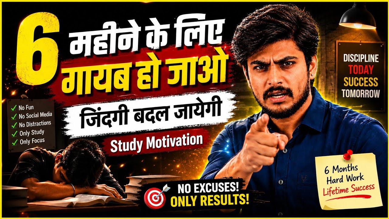 6 महीना गायब होकर पढ़लो, जिंदगी बदल जायेगी 🔥 || Study Motivation #study #motivation 