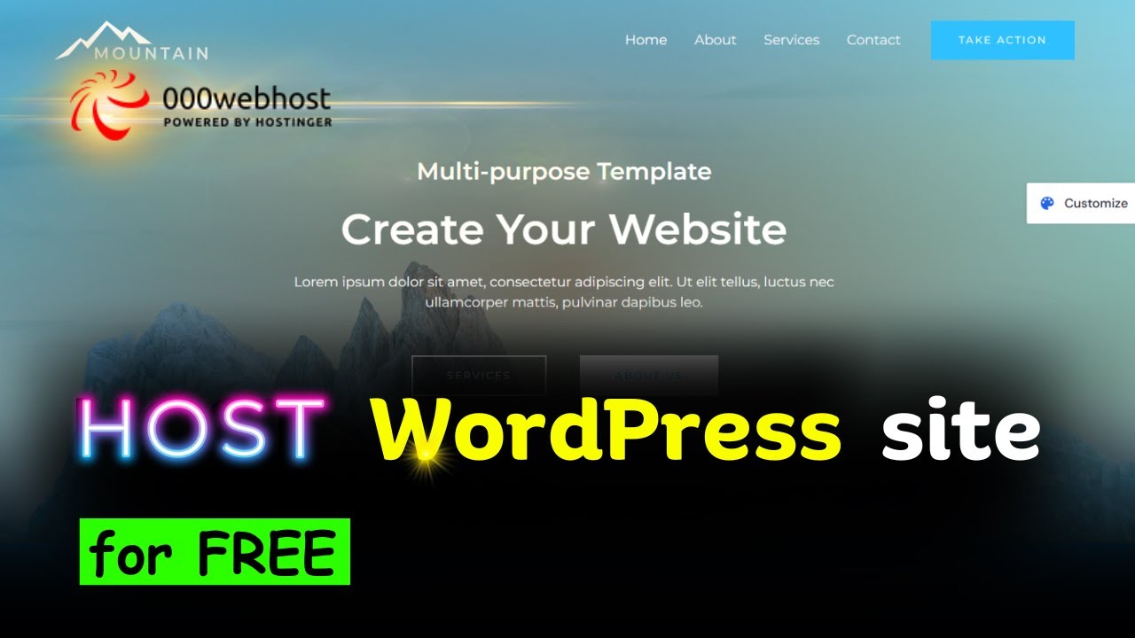 Lifetime free WordPress hosting | install WordPress on 000webhost