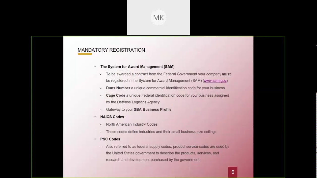 Intro to Federal Govt Procurement Process