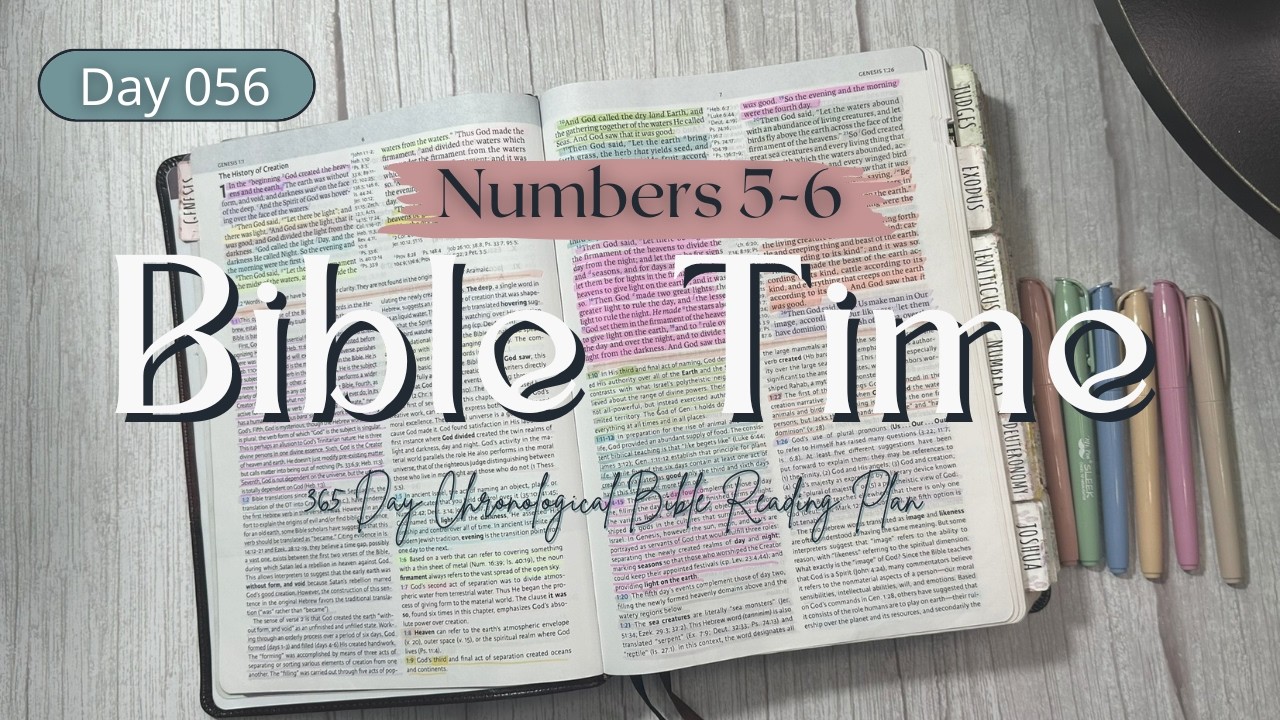 Bible Time | Day 056 | 365-Day Chronological Bible Reading Plan | Numbers 5-6