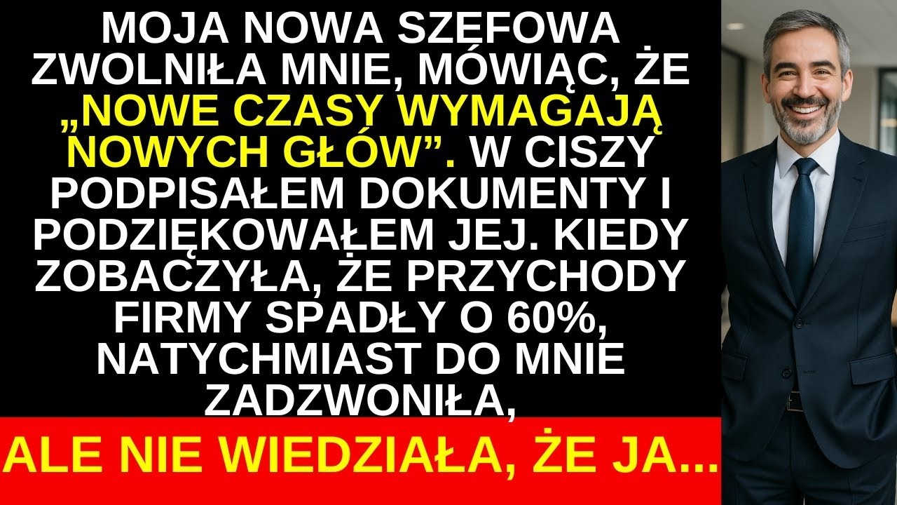 Nowa szefowa mnie zwolniła. Gdy firma straciła 60% przychodów, zadzwoniła, nie wiedząc, że...