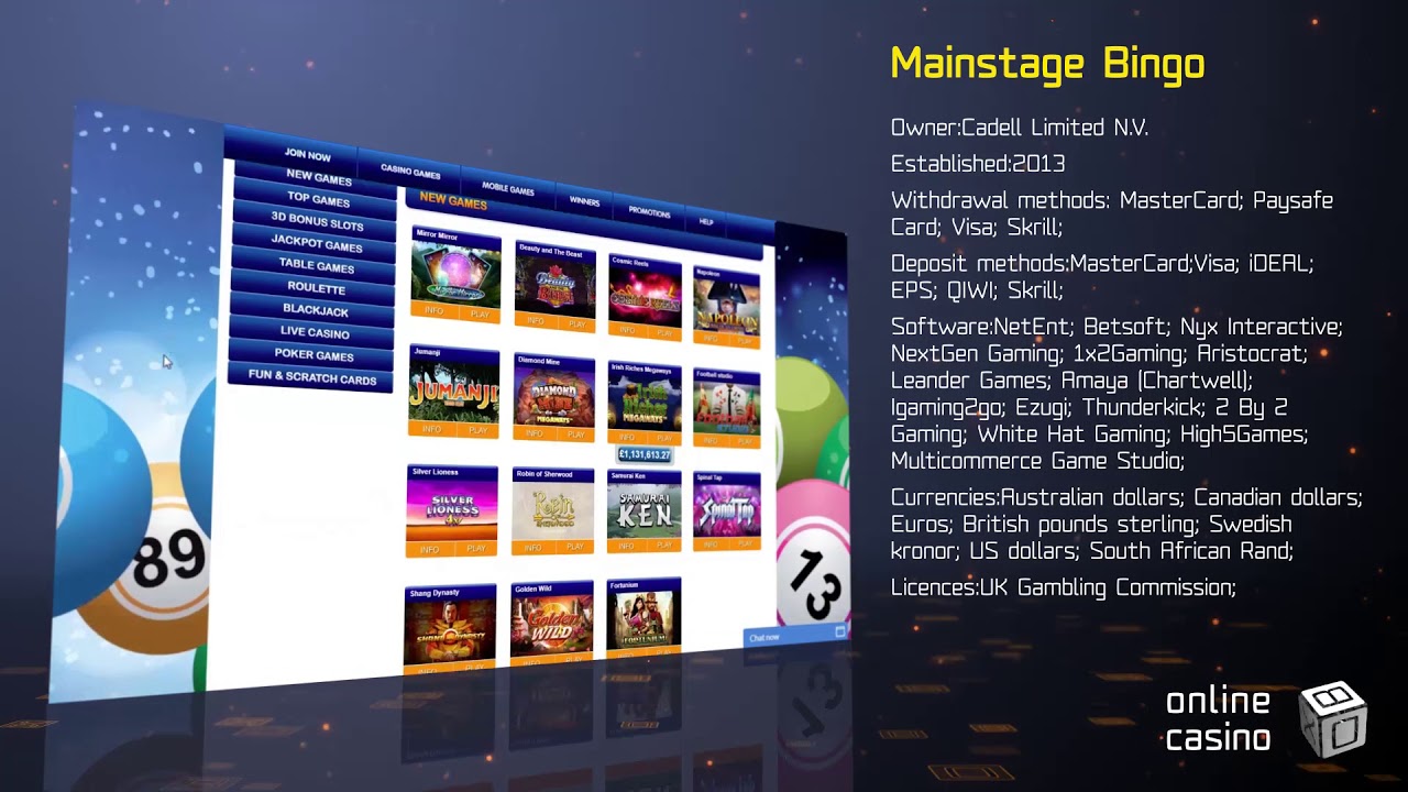 New casino named Mainstage Bingo: review by OnlineCasinoBOX.net
