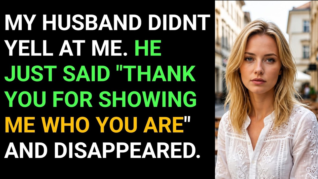 My Husband Didn&rsquo;t Yell Or Get Angry&hellip; He Thanked Me For Everything, Turned Around, And Vanished...
