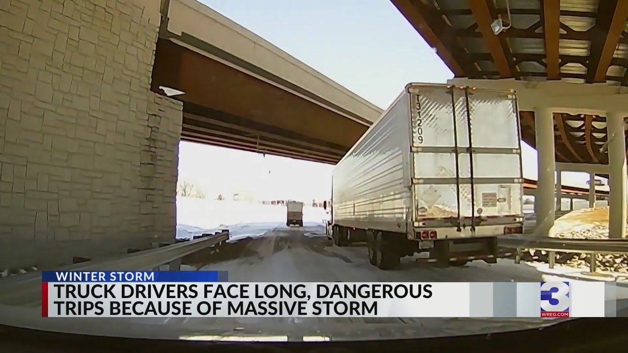 Truckers have to hit roads even with ice and snow