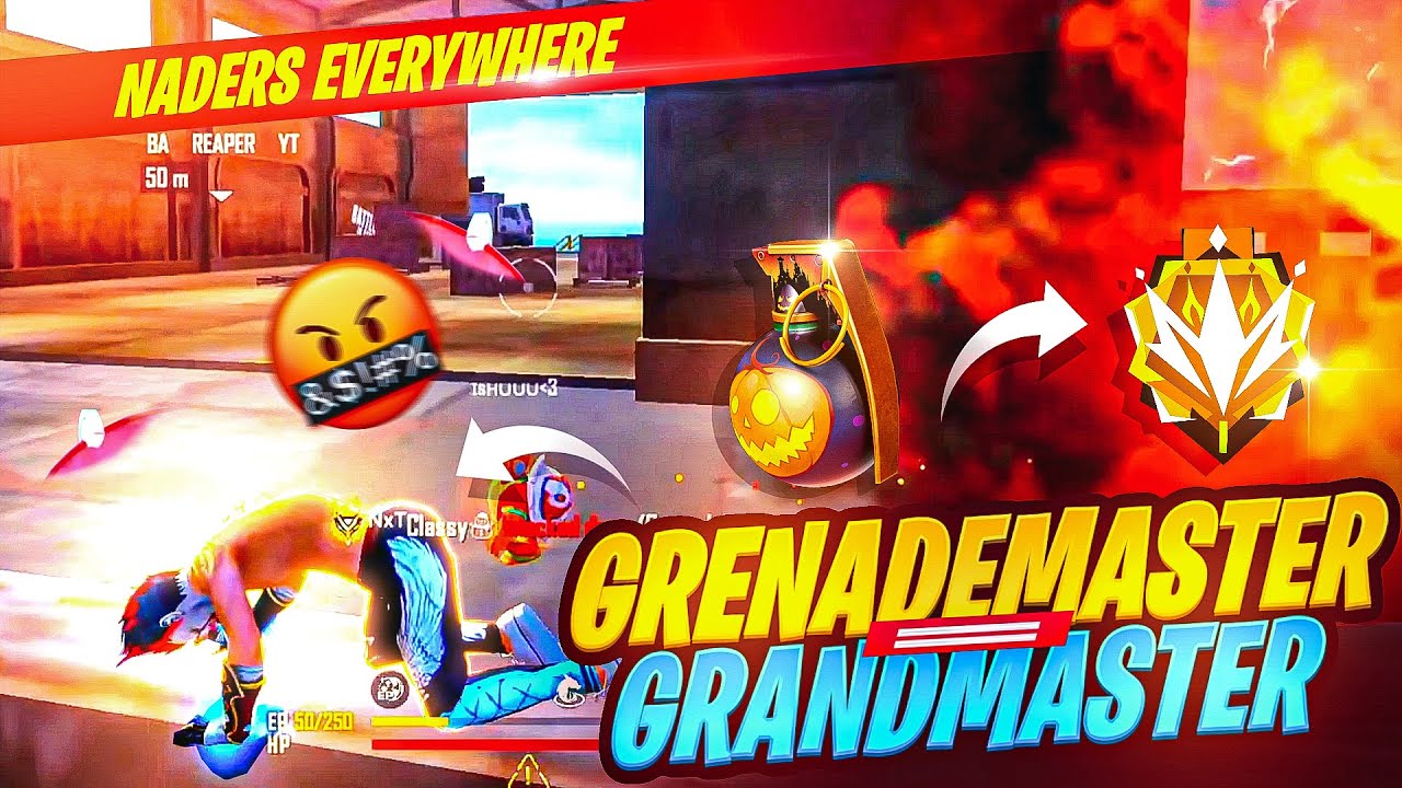 GrandMaster जाना है ? 🤔 To Reach GrandMaster👑 Kill These GrenadeMasters 💣💣 --GarenaFreeFire