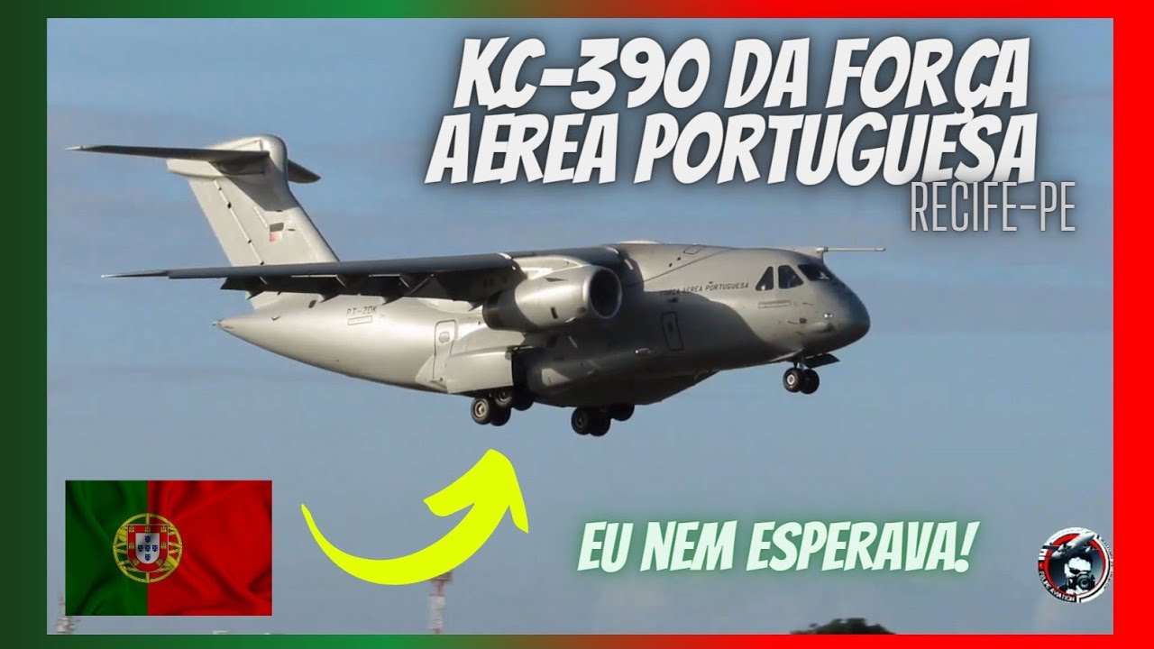 Foi top! Embraer KC-390 da Força Aérea Portuguesa, e várias aeronaves no Aeroporto do Recife.