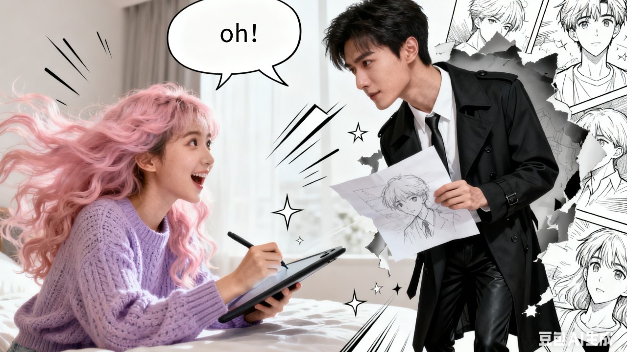 A girl's manga hero comes to life: fiction and reality clash, love goes wild!