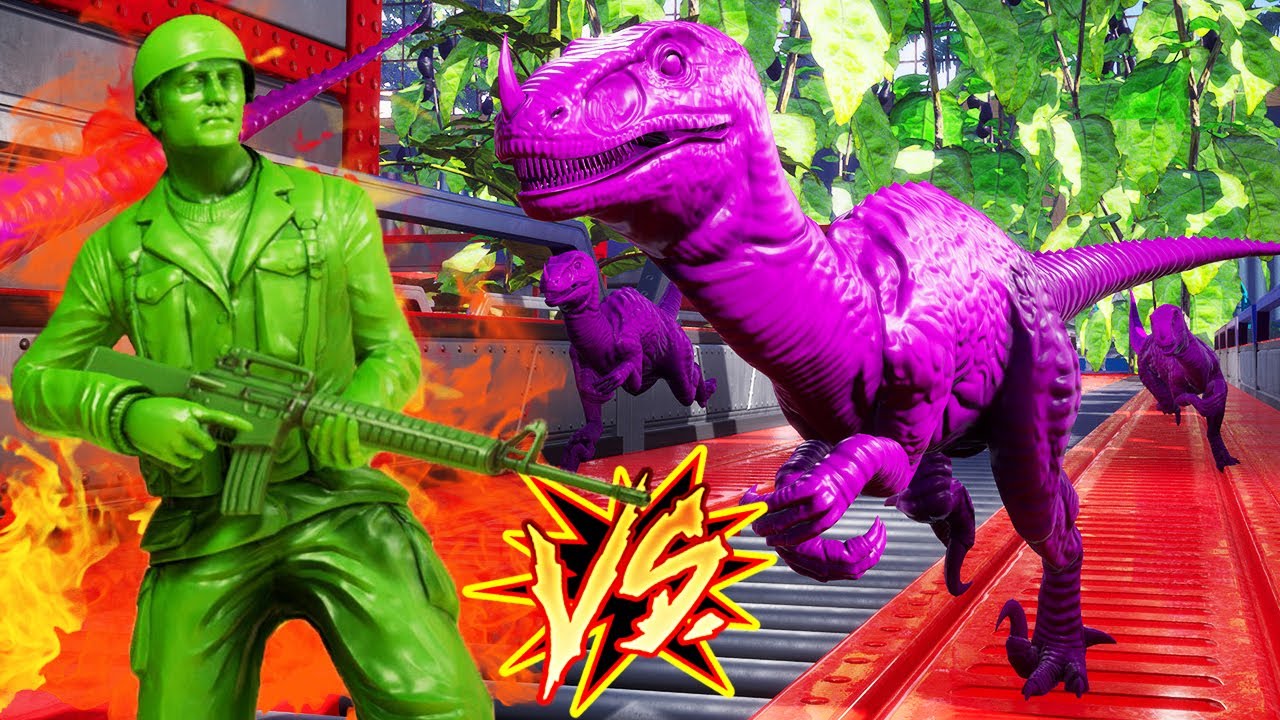 DINOSAURIOS DE PLASTICO VS SOLDADOS DE JUGUETE | THE MEAN GREENS: PLASTIC WARFARE