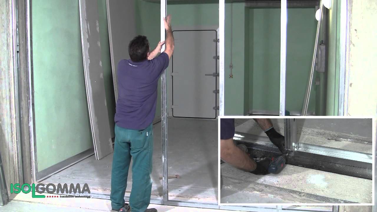 Thermal acoustic insulation TRYWALL: dry plasterboard wall