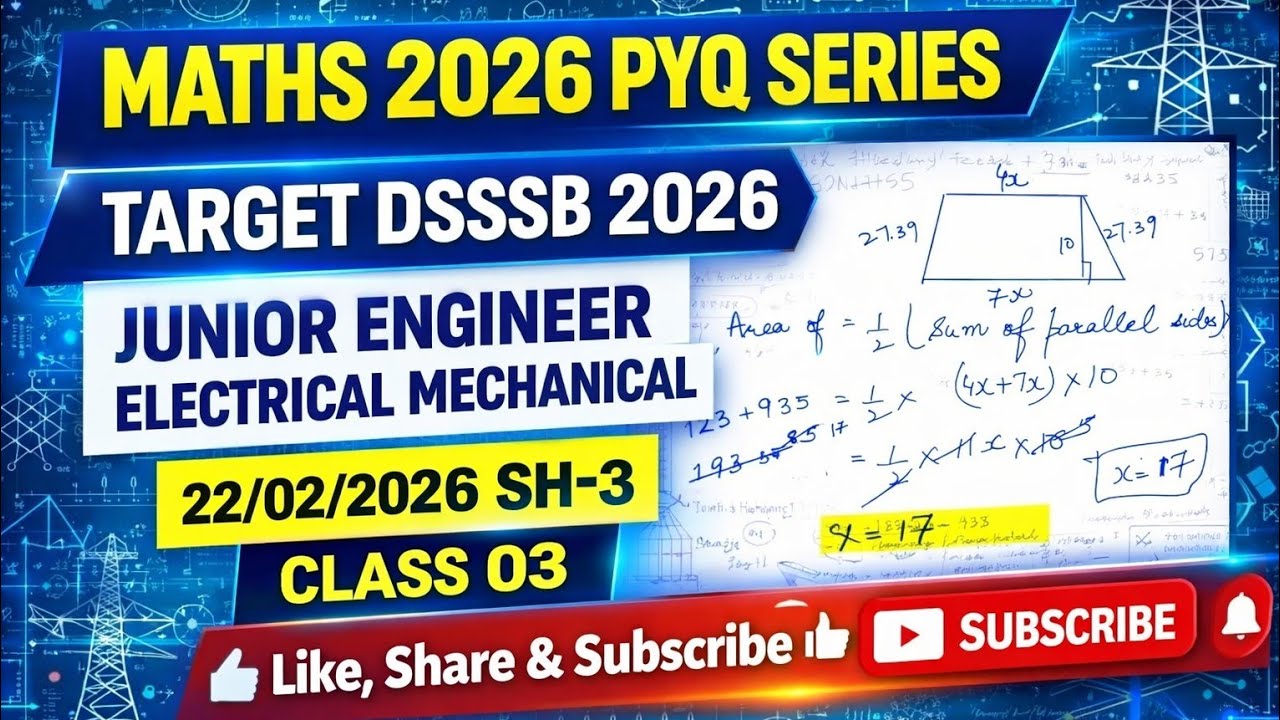 DSSSB MATHS 2026 》DSSSB PYQ 》TARGET DSSSB 2026 》LECTURE-03 @payalsinghalacademy 