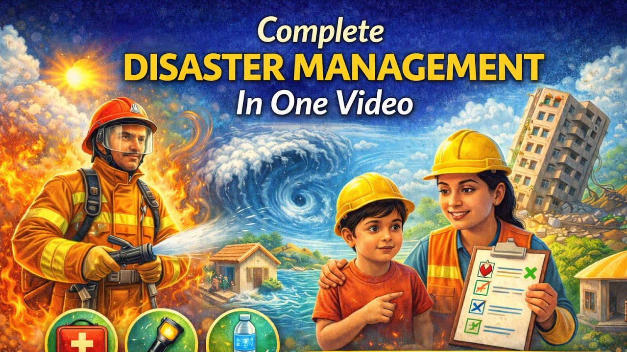Complete disaster management in One video imp for CET mains hssc exam UPSC 