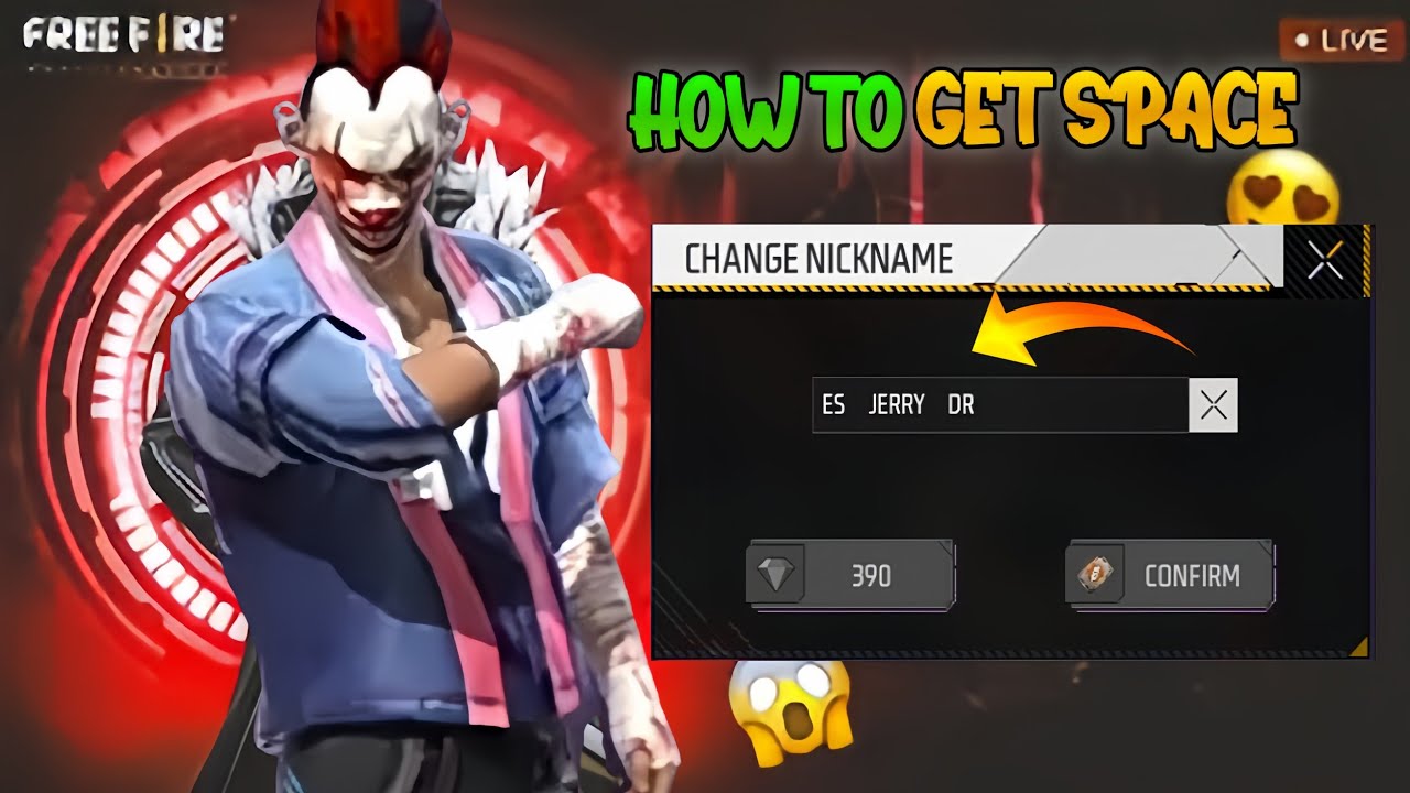 How To Give Space in Free Fire Name in 2025 😍 | Change Free Fire Name || Garena Free Fire#freefire