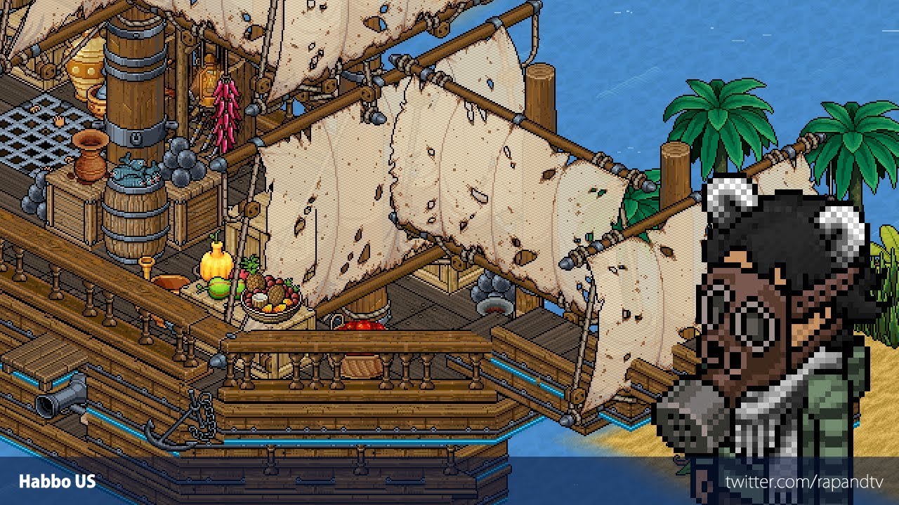 Habbo Speedbuild | Pirate Ship in Habbo