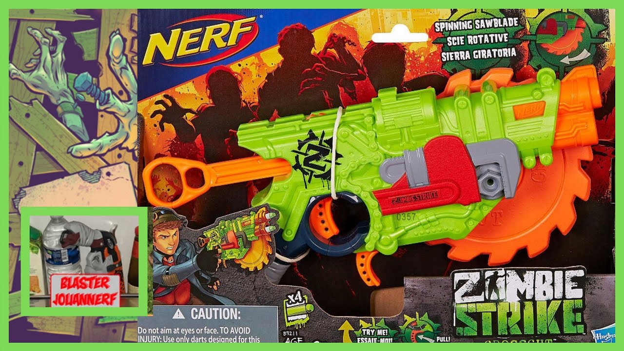 [REVUE] NERF ZOMBIE STRIKE CROSSCUT, attaque Zombies chez les blaster Jouannerf. En Français fr