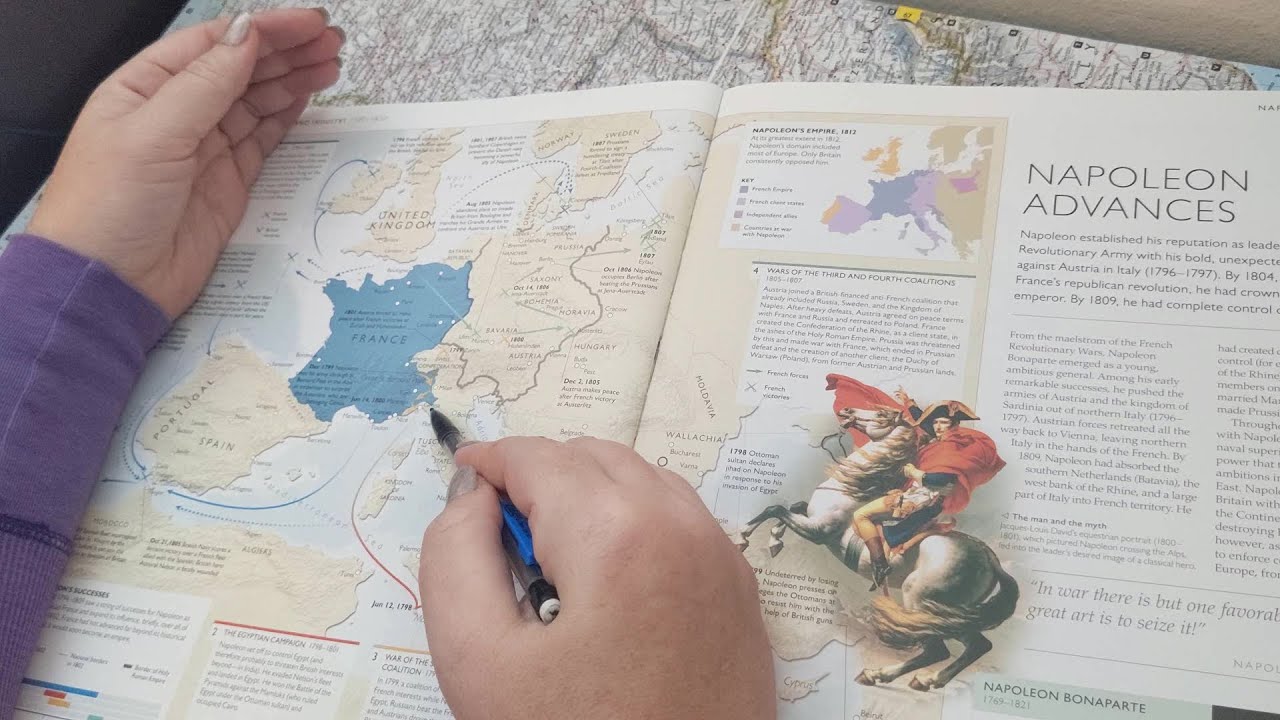 ASMR ~ Maps of Napoleonic Wars & French Revolution! ~ Soft Spoken Tracing 🐈‍⬛