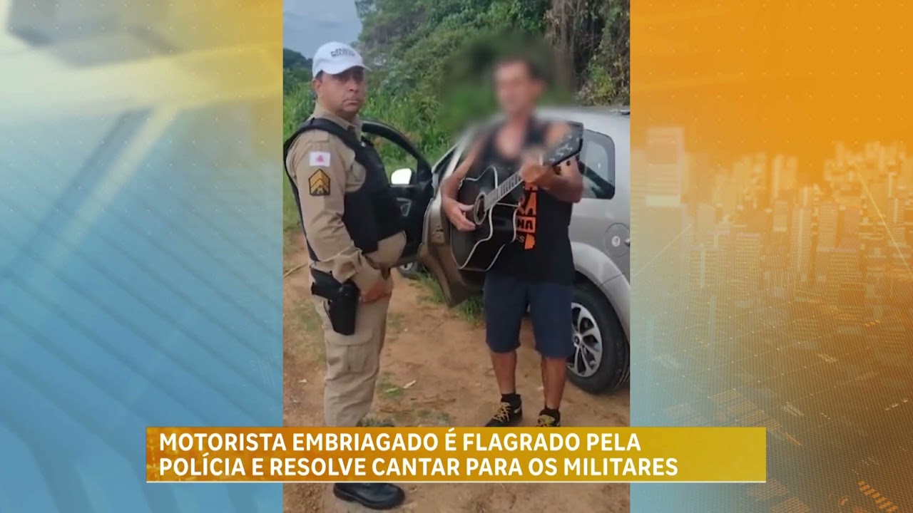 'Seu guarda, eu não sou vagabundo': motorista embriagado canta para PM durante abordagem