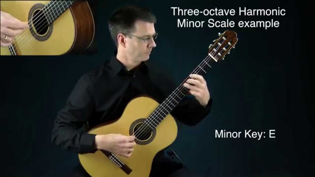 Classical Guitar Harmonic Minor Scales