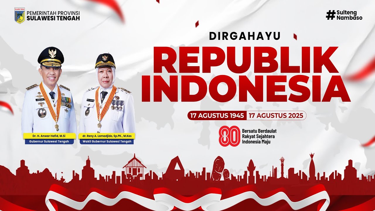 Upacara Peringatan Detik-Detik Proklamasi Kemerdekaan RI ke-80 Tingkat Provinsi Sulawesi Tengah