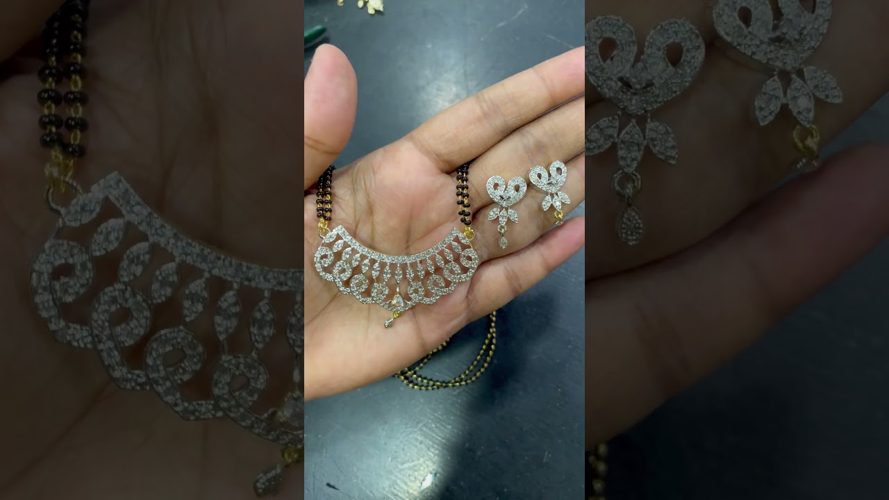 WHATSAPP+919820540700 TO ORDER - Long Gold  AD Mangalsutra Sets| Marathi 'आहो'  Design Nath