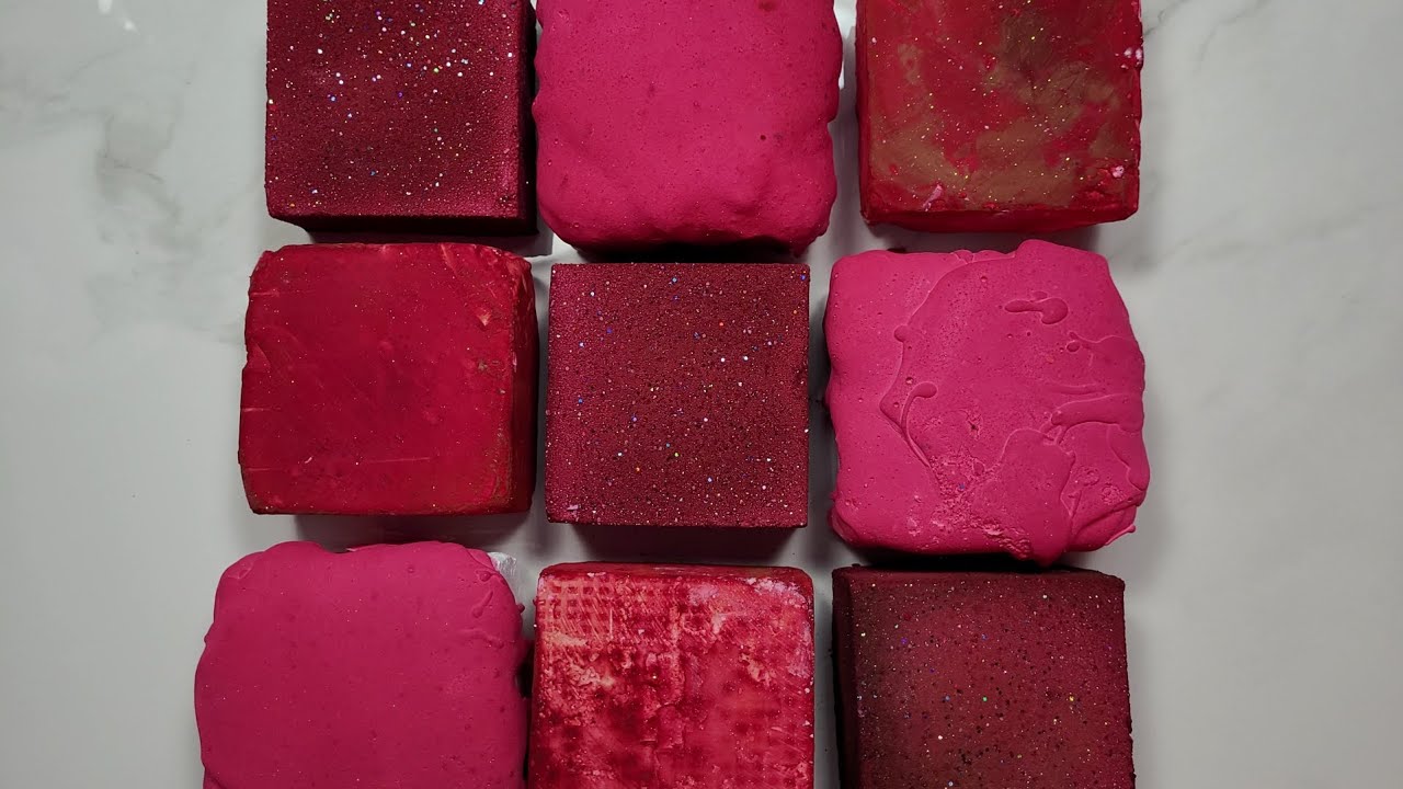 🍒 9 Blocks of BSN Cherry BomBerry Reforms, Dyed & Cornstarch Topped PJs 😌 Oddly Satisfying.