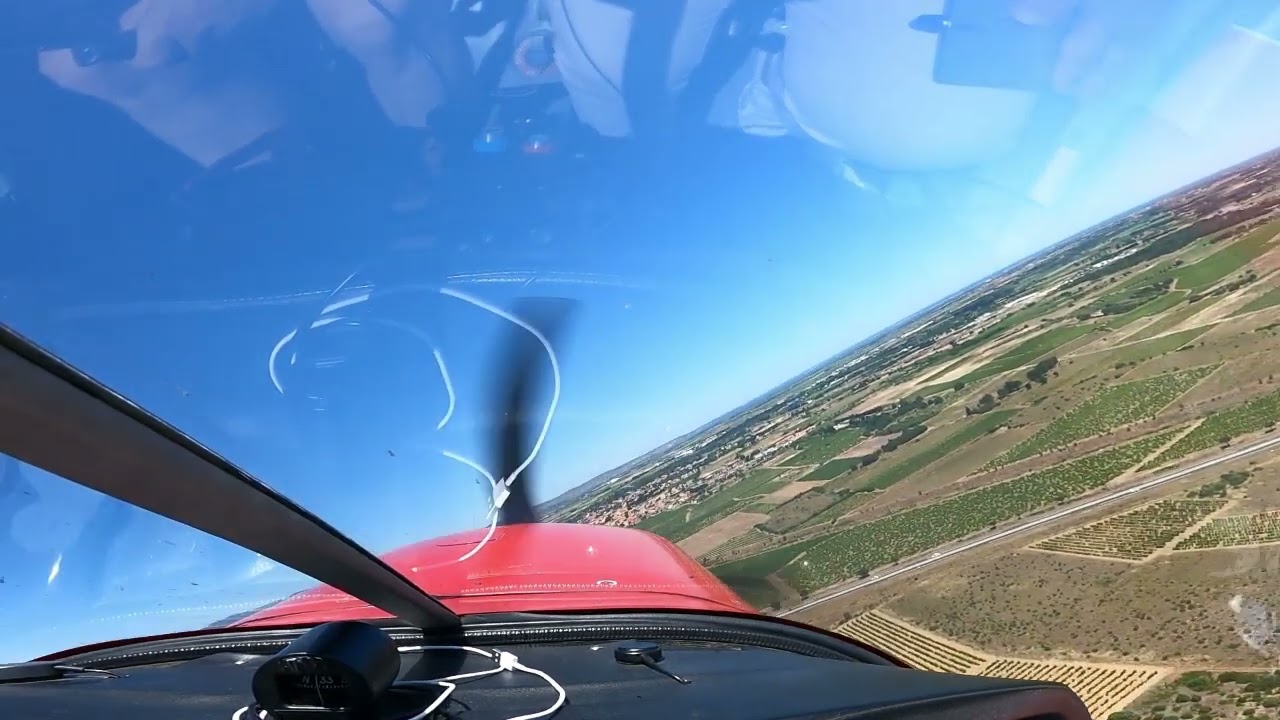 Takeoff from Perpignan Airport (LFMP) with DR400RP-235 (05.2022)